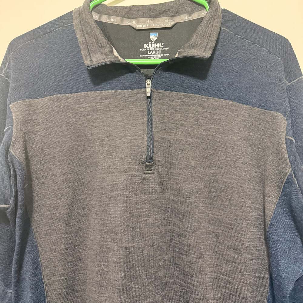 Kuhl Influx 1/4-Zip‎ Sweater Men's Large Hiking Outdoor Pullover - Picture 2 of 9